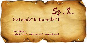 Szlezák Kornél névjegykártya